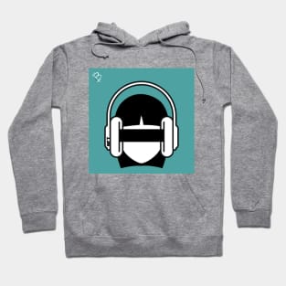 Anonymous Person Wearing Headphones Hoodie